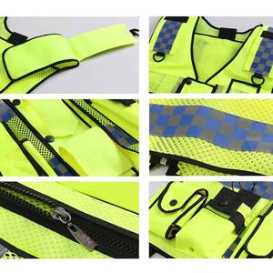 Gilets de sécurité personnalisés gilet tactique Hi Viz Service OEM gilet réfléchissant paramédical haute visibilité fermeture éclair avant prix bon marché - Product Image 6
