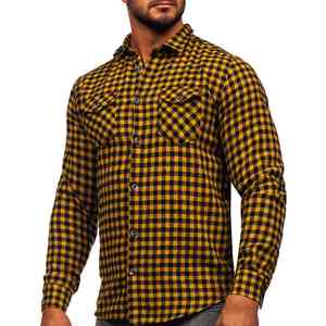 Chemises en flanelle classiques fabriquées en usine, sur mesure, ajustables, nouvelle collection, vêtements décontractés pour hommes, chemises en flanelle pour hommes - Product Image 3
