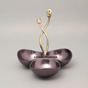 Cuenco de soporte de latón pulido de alta calidad de vidrio transparente a precio competitivo Cuenco de metal decorativo de Calidad exclusiva de la India - Product Image 4