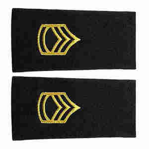 Hombreras de Uniforme con Logotipo Personalizado de Fábrica, Hombreras Bordadas de Tela Tejida, Accesorios de Rango para Uniforme - Product Image 2