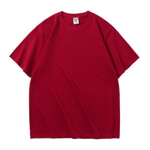 T-shirt col rond taille US 280 g/m² en coton épais T-shirt blanc à manches courtes et épaules tombantes pour hommes - Product Image 4