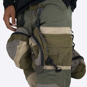 Men's Casual Patchwork Cargo Pants Lightweight Canvas Soft for Everyday Wear and Relaxed Outfits - Product Image 6