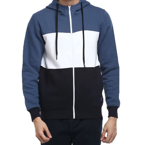 Sudadera con capucha de lana unisex de 350gsm con cremallera y logotipo personalizado básico de gran tamaño algodón mezclado impresión digital para ropa de calle de invierno-hombres y mujeres - Product Image 1