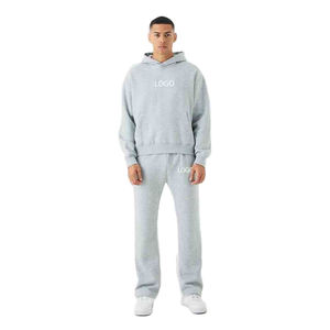 Customized Premium Winter Cotton Fleece Breathable Tracksuit <b>Jogger</b> Set for Men Featuring <b>Oversized</b> Pullover Hoodies Sweatpants - Product Image 4