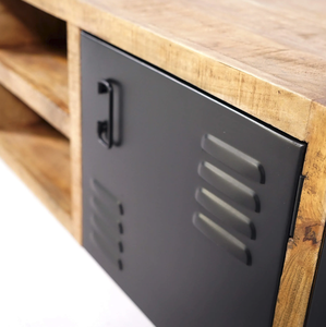 Mueble TV de 160 cm en madera maciza y metal - Kansas - Product Image 3