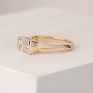 Anillo minimalista de diamante de corte brillante cultivado en laboratorio de 2 quilates de alta calidad 14K blanco amarillo oro rosa IGI certificado VVS2 al por mayor - Product Image 4