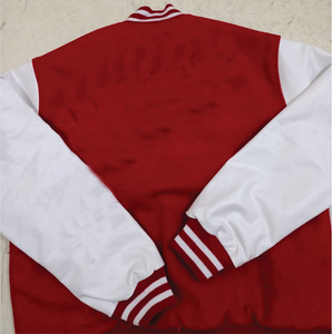 <b>men</b> Red <b>White</b> Varsity <b>Jacket</b> Hoodie Classic Baseball Style Streetwear custom size and design - Product Image 3