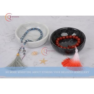 Bol en marbre personnalisé Décoration pour la maison et les fêtes Couleur pierre noire et grise Design japonais Bol en marbre au prix le plus bas - Product Image 4