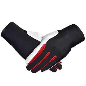 Gants d'équitation en cuir véritable, multicolores, doux et confortables, très demandés - Product Image 5