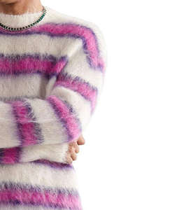 Pulls d'hiver pour hommes à manches longues, motif jacquard uni, doux et moelleux, confort ultime, design personnalisable sur le devant, nouvel arrivage - Product Image 5