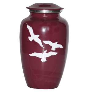 Urnas de cremación para adultos de aluminio de alta calidad con urnas funerarias de metal con acabado de color verde para cenizas humanas - Product Image 6