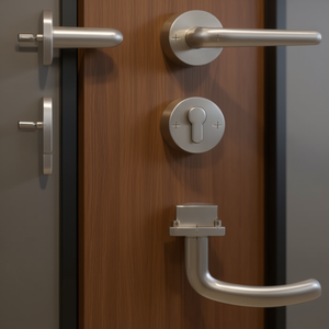 Ensemble de rosettes en acier inoxydable Denver E1310Z/42KV/42KVS F69 rondes PZ DIN Gauche/Droite D/D HOPPE_pins - Product Image 3