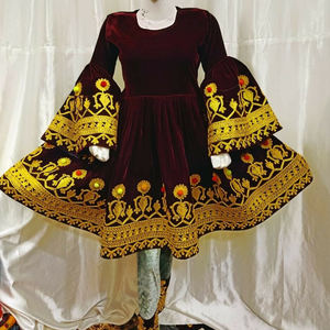 Precios al por mayor, vestidos vintage de estilo afgano, nuevos diseños 2025, colores y tamaños personalizados, elegantes vestidos tribales afganos para mujer - Product Image 4