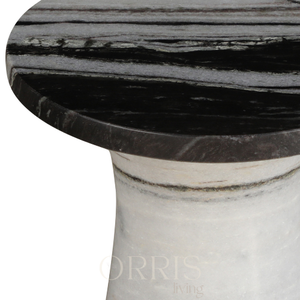 Table d'appoint en marbre naturel, piédestal moderne fait à la main, tabouret d'appoint, mobilier de luxe pour le salon et la décoration de la chambre à coucher - Product Image 3