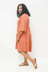 Robe midi bohème à col en V avec franges, tenue de plage d'été, vêtements de luxe pour femmes, légère, respirante, manches courtes, tenue de soirée - Product Image 3
