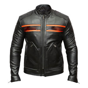 Chaquetas de Cuero de Invierno de Diseño Superior, Servicio OEM, Moda para Hombre, Alta Calidad, Cuello Alto, Estilo Motero, Color Personalizado - Product Image 1
