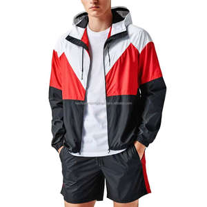 Conjunto de Pantalones Cortos y Chaqueta Cortavientos Estampados de Invierno en Color Sólido para Hombre, Traje Impermeable de Corte Regular con Cordón Ajustable, Estilo Urbano - Product Image 6