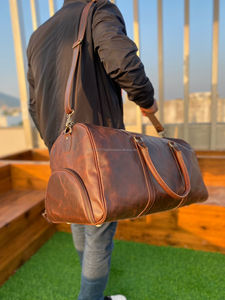 กระเป๋าเดินทางหนังแท้แบบกําหนดเอง Unisex สุดหรูวีคเอนด์กระเป๋าเดินทางกระเป๋าเดินทางค้างคืน - Product Image 4