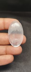 เซเลไนต์ทรงรีแบบคาโบชอง สีขาวธรรมชาติจากอินเดีย คริสตัลบำบัดทางเวทมนตร์ UDGEMS สำหรับทำเครื่องประดับ ขนาดและสีหลากหลาย - Product Image 2