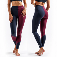 Leggings de sport pour femmes à taille haute, en coton et fibre de bambou, compressifs, imprimés, grande taille, pour yoga, entraînement et fitness