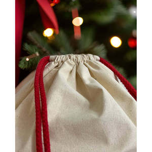 Sacs à linge en coton naturel TBF de 24 pouces, sacs du Père Noël avec zone d'impression de 15L x 21H, vente en gros - Product Image 3