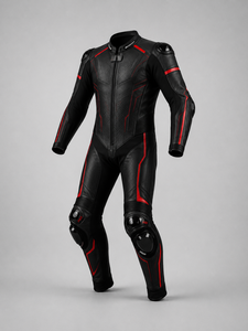 Black <b>Summer</b> Biker Moto Leather <b>Motorcycle</b> Racing Suit <b>Jacket</b> and Trousers Set Breathable Waterproof Protective Riding Gear - Product Image 2