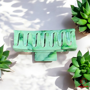 Pinza de Pelo de Diseño Rectangular con Logotipo Personalizado, Elegante, Estilo Coreano, de Alta Gama, Fabricada por el Fabricante de Plástico OEM de Nhi Binh, 8 cm, Duradera - Product Image 2