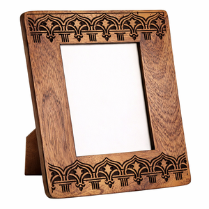 <b>Wooden</b> <b>Photo</b> <b>Frame</b> with Geometric Laser Engraving Perfect for Modern Home Decor and Displaying Memories - Product Image 6