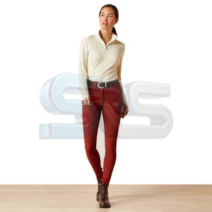 Camisetas ecuestres personalizadas para mujer, manga larga, media cremallera, capa Base de entrenamiento, Jodhpur y calzones, camisetas deportivas para montar a caballo - Product Image 6