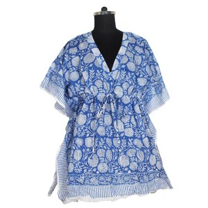 Maxi vestidos maxi de algodón indio sin mangas con estampado de bloques para mujer KFCS062 vestido maxi de verano de algodón 100% diseñador de ropa orgánica - Product Image 4