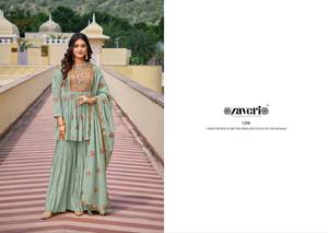 Nouveau festival porter de la soie lourde et du travail de broderie costume Sharara avec travail de broderie Dupatta - Product Image 4