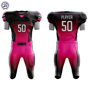 Poliéster Mejor diseño Venta caliente Logotipo personalizado 2024 Deportes al aire libre Cómodo uniforme de fútbol americano - Product Image 4