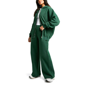Survêtements évasés pour femmes, faciles à porter, avec haut à manches longues et pantalon évasé confortable. - Product Image 2