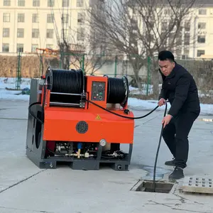 אמג'ט מתאים לניקוי צינורות בין 75-600 מ""מ שלט רחוק עם מכונת ניקוי ניקוז ביוב מיכל מים