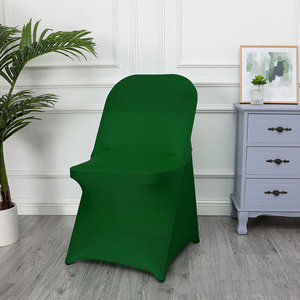 Housses de chaise pliantes en spandex lavables de qualité supérieure pour banquets, événements, mariages, blanches, rouges, bleues, vertes, noires, roses - Product Image 2