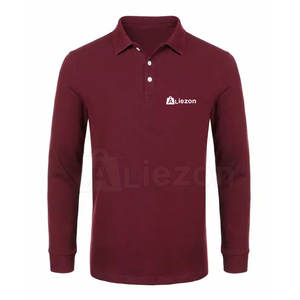 เสื้อโปโลแขนยาวผ้าฝ้ายสำหรับผู้ชายเสื้อโปโลแขนยาวผ้านุ่มสำหรับชุดลำลอง - Product Image 1