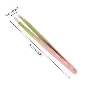 Top Quality <b>Eyebrow</b> <b>Tweezers</b> Paper Coated Simple Non Slip Grip <b>Eyebrow</b> Extension <b>Tweezers</b> With Slanted Tip - Product Image 5
