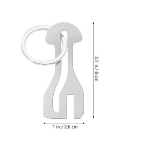 Ouvre-bouteille en acier inoxydable Mini taille et porte-clés utilisé Ouvre-bouteille en acier inoxydable fait main - Product Image 4