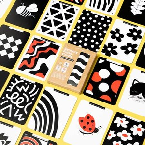 Stimulez le développement cérébral des nouveau-nés avec des cartes flash Montessori luxueuses à contraste élevé – Visuel premium noir, blanc et rouge - Product Image 4