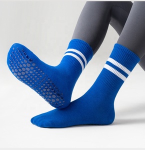 Wholesale High Quality <b>Non</b> <b>Slip</b> Cotton Grip Yoga <b>Socks</b> Crew Length Body Logo for Unisex Daily Use - Product Image 6