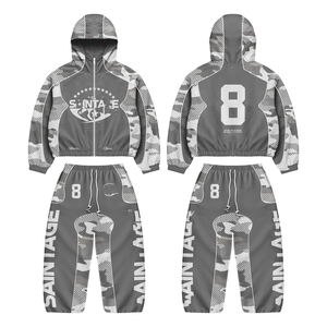 Custom Summer Nylon Polyester Shell Tracksuit Two Piece Jogging Heat Suit <b>Track</b> Windbreaker <b>Jacket</b> Sets <b>for</b> <b>Men</b> Sweat Suit - Product Image 2