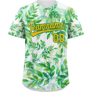 Maillot d'équipe de baseball graphique par sublimation chemise à boutons personnalisés matériel de softball en sergé brodé en maille respirante - Product Image 5
