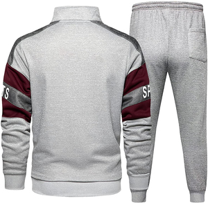 Conjunto Deportivo para Hombre, Sudadera con Cierre y Pantalones Jogger de Forro Polar, Diseño Color Block, Ropa Deportiva para Otoño e Invierno - Product Image 5