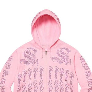 Fabricante de fábrica de algodón mezclado Rhinestone sudaderas con capucha de moda mejor precio para la venta en línea de algodón hecho Rhinestone sudaderas con capucha - Product Image 3