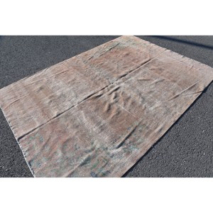 Alfombra de retazos de pelo medio ecológica de lana verde marrón Vintage para área grande 9x12 alfombra de comedor rectangular respaldo de látex - Product Image 2