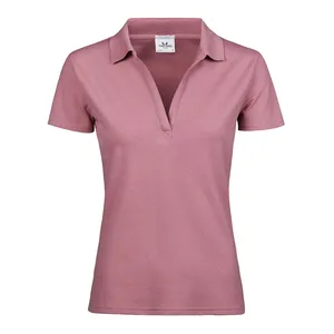 Polo Elástico de Lujo para Mujer con Cuello en V, Mercancía Sostenible para Promociones - Product Image 5