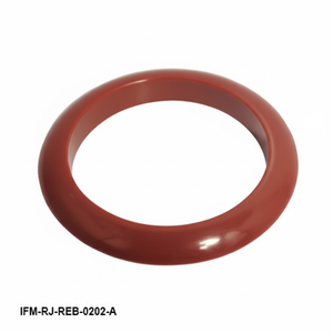 Brazalete Delgado de Resina Roja Hecho a Mano, Elegante y Minimalista, Redondo, para Mujer - Product Image 2