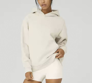 2025 personnalisé lourd polaire goutte épaule pull à capuche unisexe épaissi surdimensionné ample nouveaux sweats à capuche à la mode femmes - Product Image 2