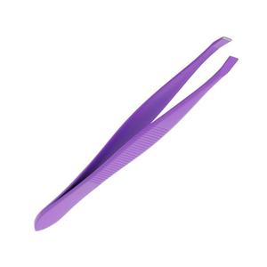 Pinzas para cejas con punta inclinada personalizadas Pinzas para depilación con revestimiento de color personalizado para belleza - Product Image 1