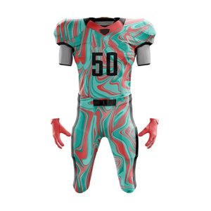 Ensemble d'uniformes de football américain pour hommes de haute qualité, personnalisable, avec option de taille plus, ensembles d'équipe de sport musculaire - Product Image 1